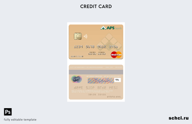 цифровая загрузка шаблона карты Mastercard Malta APS Bank Limited